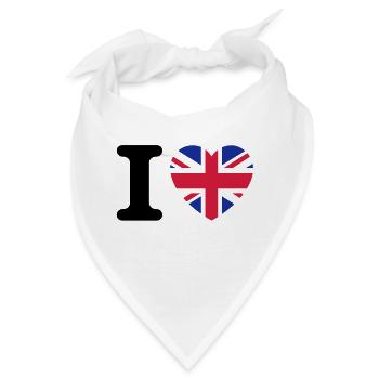 I love UK - Bandana - Weiß - Vorne