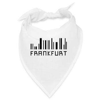 Frankfurt Skyline Barcode - Hessen - Bandana - Weiß - Vorne