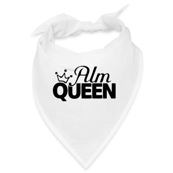 Alm Queen Apres Ski fahren Alpen Berge Österreich - Bandana - Weiß - Vorne