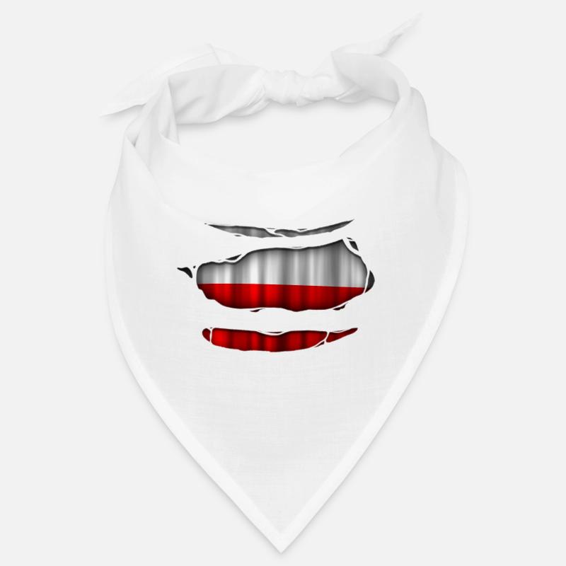 Poland flag torn 017 Bandana