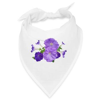 petunia petunie blumen flowers garten garden - Bandana - Weiß - Vorne