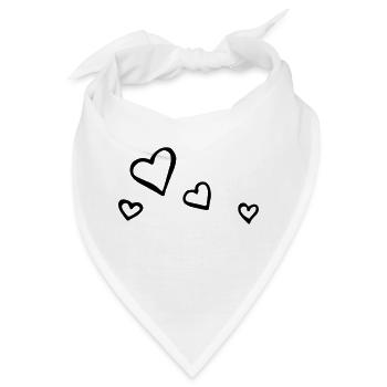 Herzen hochzeitstag Heirat - Bandana - Weiß - Vorne