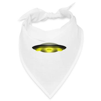 Fliegende Untertasse - Bandana - Weiß - Vorne