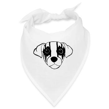 Black Metal Hund - Bandana - Weiß - Vorne