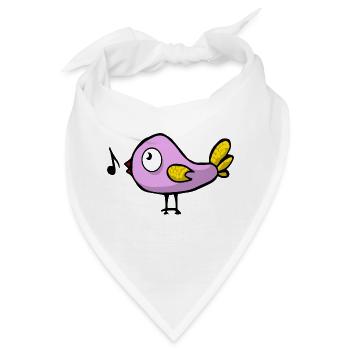 bird vogel voegel animal tiere7 - Bandana - Weiß - Vorne