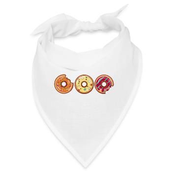 Donut Muffin Coole Kuchen Bild Bunt Geschenkidee - Bandana - Weiß - Vorne