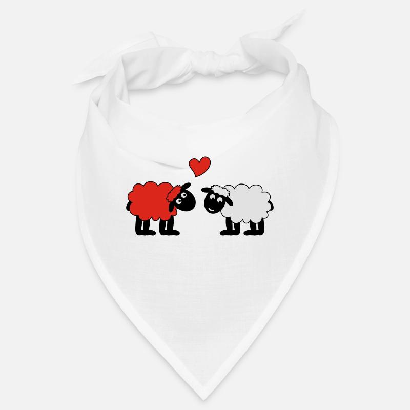 glücklich verliebte Schafe Schäfchen Lämmer Herz Bandana