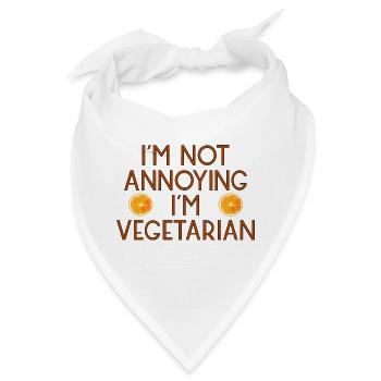 vegetarian vegan veggie orange apfelsine6 - Bandana - Weiß - Vorne