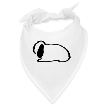 NHD Kontur Zwergwidder Schlappohr nhd hase - Bandana - Weiß - Vorne