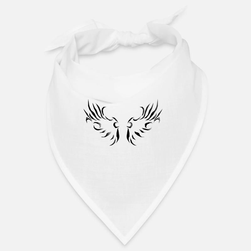 Flügel eines Engels - Schwarz - Bandana - Weiß