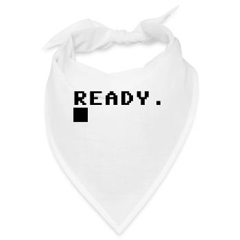 C64 Gamer Geschenk Idee Retro Computer - Bandana - Weiß - Vorne