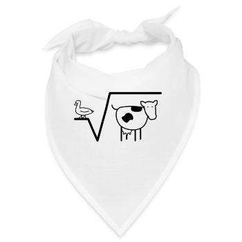 Ente Wurzel aus Kuh Mathe - Bandana - Weiß - Vorne