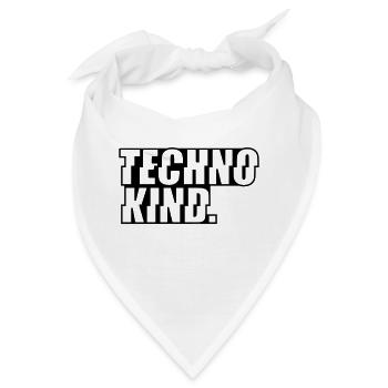 Technokind Rave Festivals Techno Party Afterhours - Bandana - Weiß - Vorne