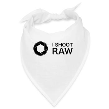 I shoot raw - Bandana - Weiß - Vorne