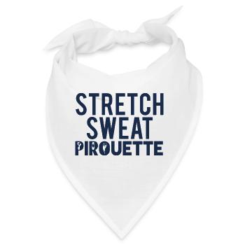 Ballett Geschenk Stretch - Sweat - Pirouette - Bandana - Weiß - Vorne