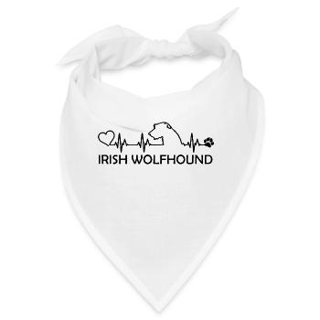 IRISH WOLFHOUND Heartbeat - Bandana - Weiß - Vorne
