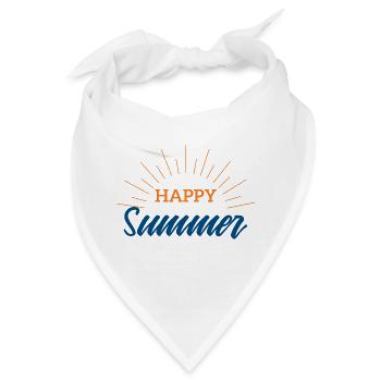 Sommer Happy Summer Festival Musik Geschenk - Bandana - Weiß - Vorne