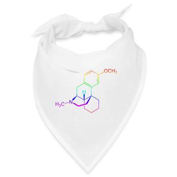 Dextromethorphan DXM Strukturformel - Bandana - Weiß - Vorne