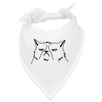grumpy cat - Bandana - Weiß - Vorne