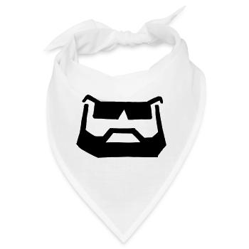 bart brille - Bandana - Weiß - Vorne