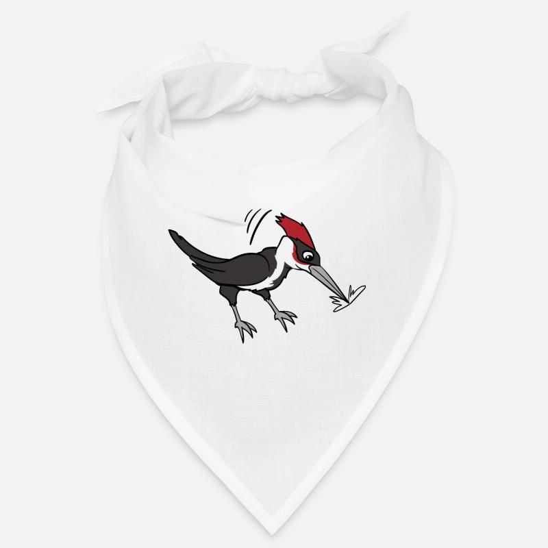 Specht Vogel Vögel - Bandana - Weiß