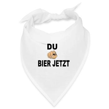 Bier jetzt - Bandana - Weiß - Vorne