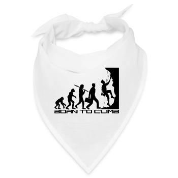 born to climb evolution entwicklung geboren steilw - Bandana - Weiß - Vorne