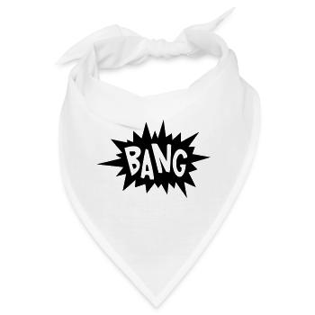 Bang Explosion Funny Spaß Geschenk - Bandana - Weiß - Vorne