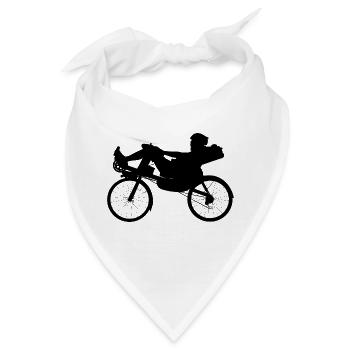 Liegerad Liegefahrrad Fahrrad Radsport Zweirad - Bandana - Weiß - Vorne