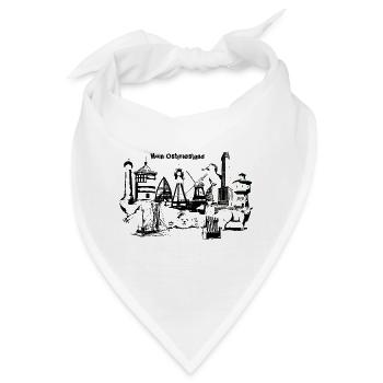 Moin Ostfriesland - Bandana - Weiß - Vorne