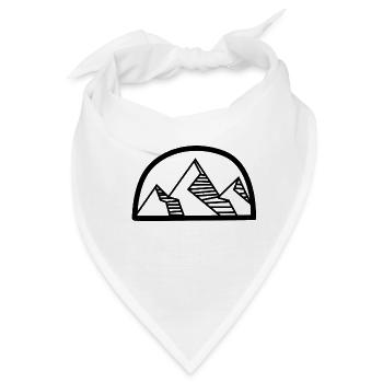 Wanderlust und Berge - Bandana - Weiß - Vorne