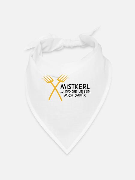 Mistkerl - Bandana - Weiß