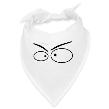 Crazy Augen - Bandana - Weiß - Vorne