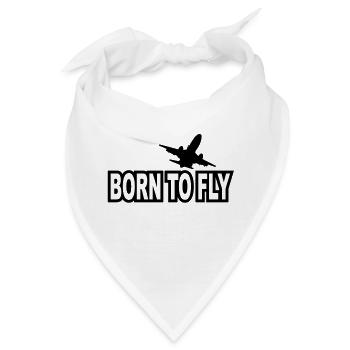 born to fly - Bandana - Weiß - Vorne
