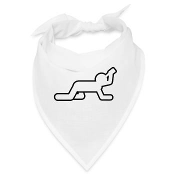 saufen - Bandana - Weiß - Vorne