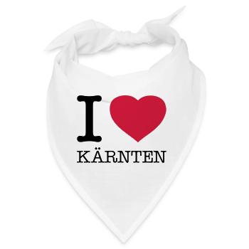 I LOVE KÄRNTEN Austria Österreich - Bandana - Weiß - Vorne