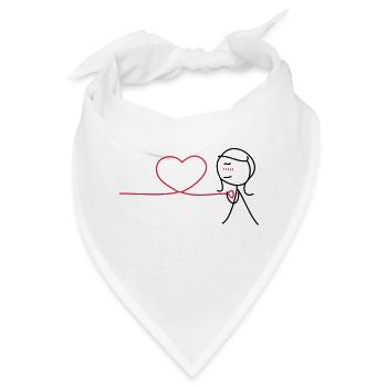 Together Forever (Motiv 1 von 2) (Girl) - Bandana - Weiß - Vorne