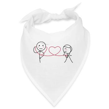 Together Forever (LOVE) - Bandana - Weiß - Vorne