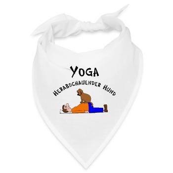 Yoga herabschauender Hund - Bandana - Weiß - Vorne