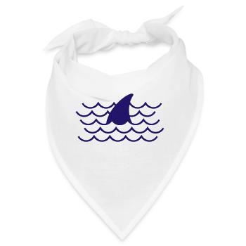Haifischflosse - Bandana - Weiß - Vorne