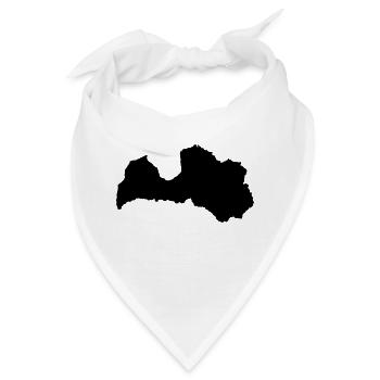 Lettland Latvia - Bandana - Weiß - Vorne