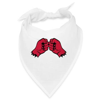 Gesicht fist bump Faust 1106 - Bandana - Weiß - Vorne