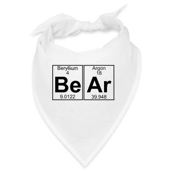 Be-Ar (bear) - Full - Bandana - Weiß - Vorne