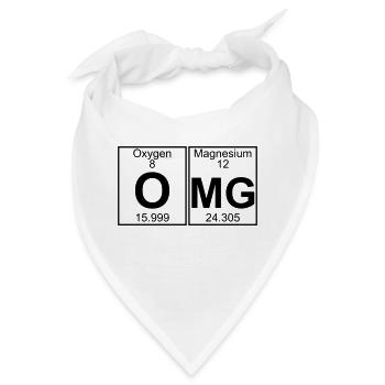 O-Mg (omg) - Full - Bandana - Weiß - Vorne