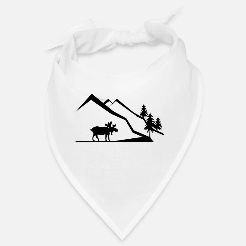 Berge - Bandana - Weiß