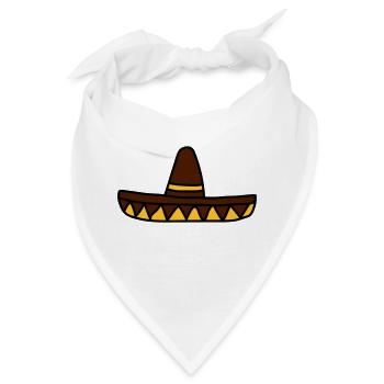 sombrero mexikaner lustig suedamerika siesta spani - Bandana - Weiß - Vorne
