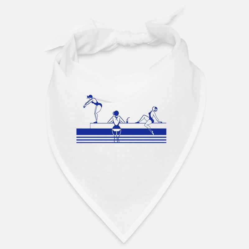au bord de la piscine - Bandana - blanc