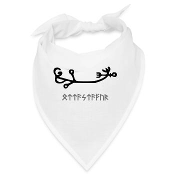 Wikinger Rune - Bandana - Weiß - Vorne