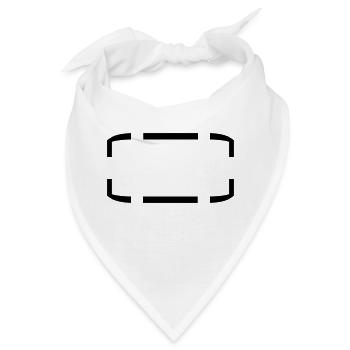 umrandung rahmen klammern text feld schreiben name - Bandana - Weiß - Vorne