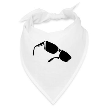 sunglasses dark glasses eighties porn cool sexy - Bandana - Weiß - Vorne